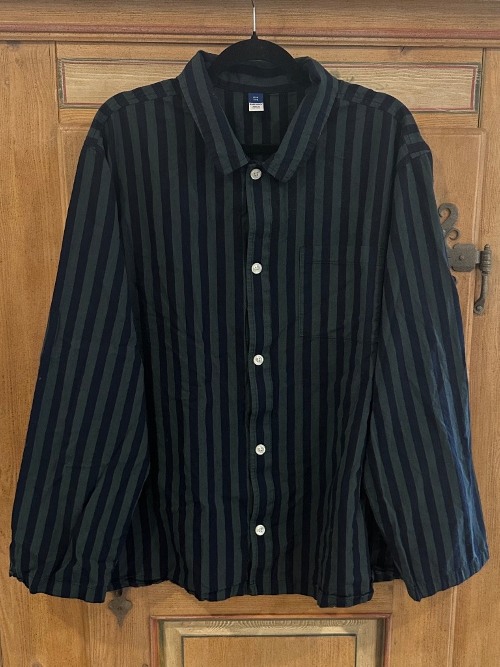 Men's - OLD NAVY - Poplin Cotton Pyjama Long Sleeve Shorts Set - Size XXL